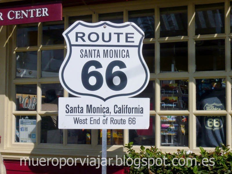 Cartel de fin de la Ruta 66, Los Angeles