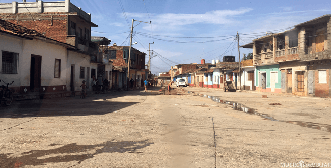 Una calle de un barrio de Cuba