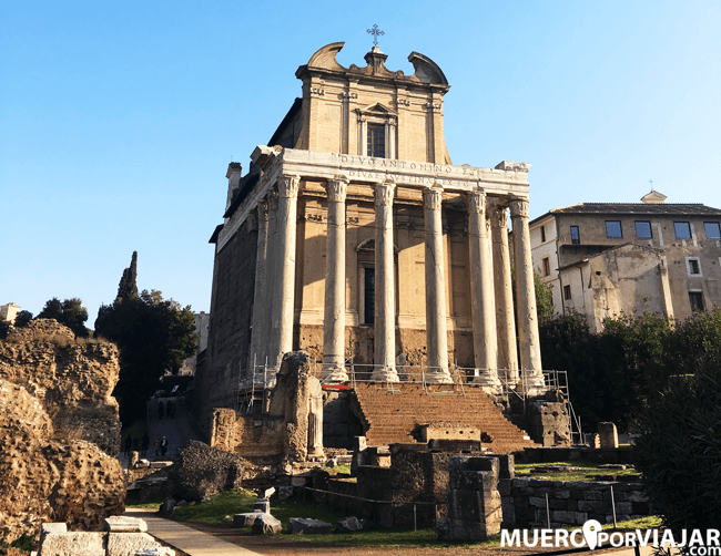Edificios del senado de Roma en el foro romano