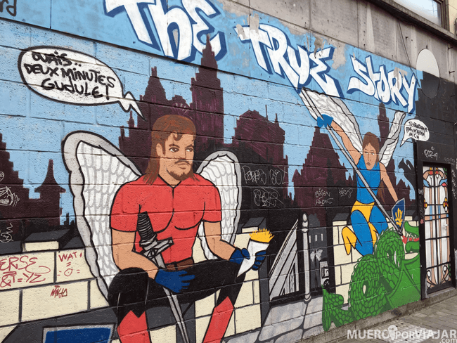Mural de cómic en Bruselas