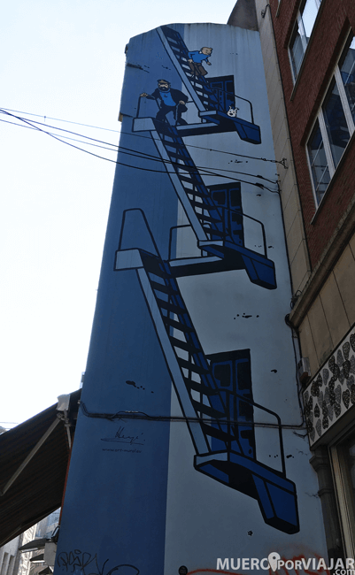 Mural de cómic en Bruselas