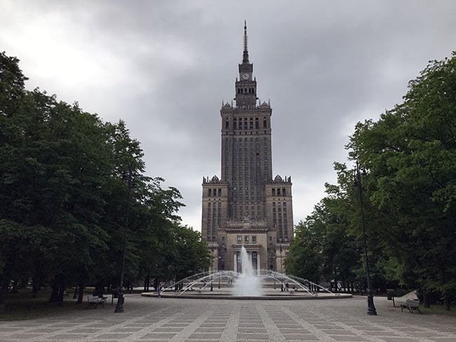 El edificio más imponente de Varsovia es el Palacio de la ciencia y la cultura