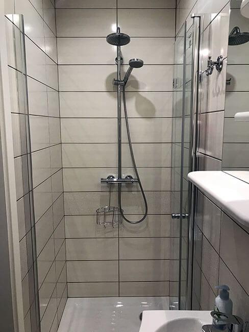 La ducha de nuestro alojamiento en Bled - Eslovenia