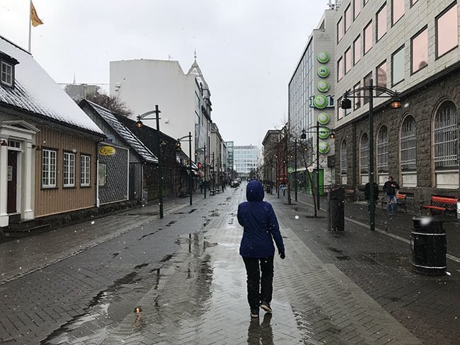 Calle Laugavegur en Reikiavik