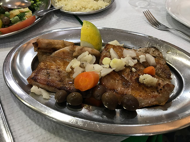 Uno de los platos de carne que comimos en Lisboa