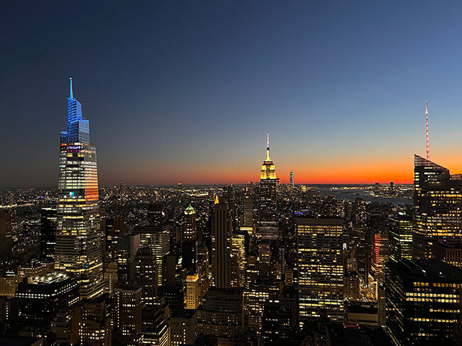 Vistas del Midtown de Nueva York desde el mirador de Top Of The Rock