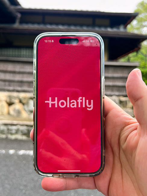 Entrado en la APP de Holafly en Japón